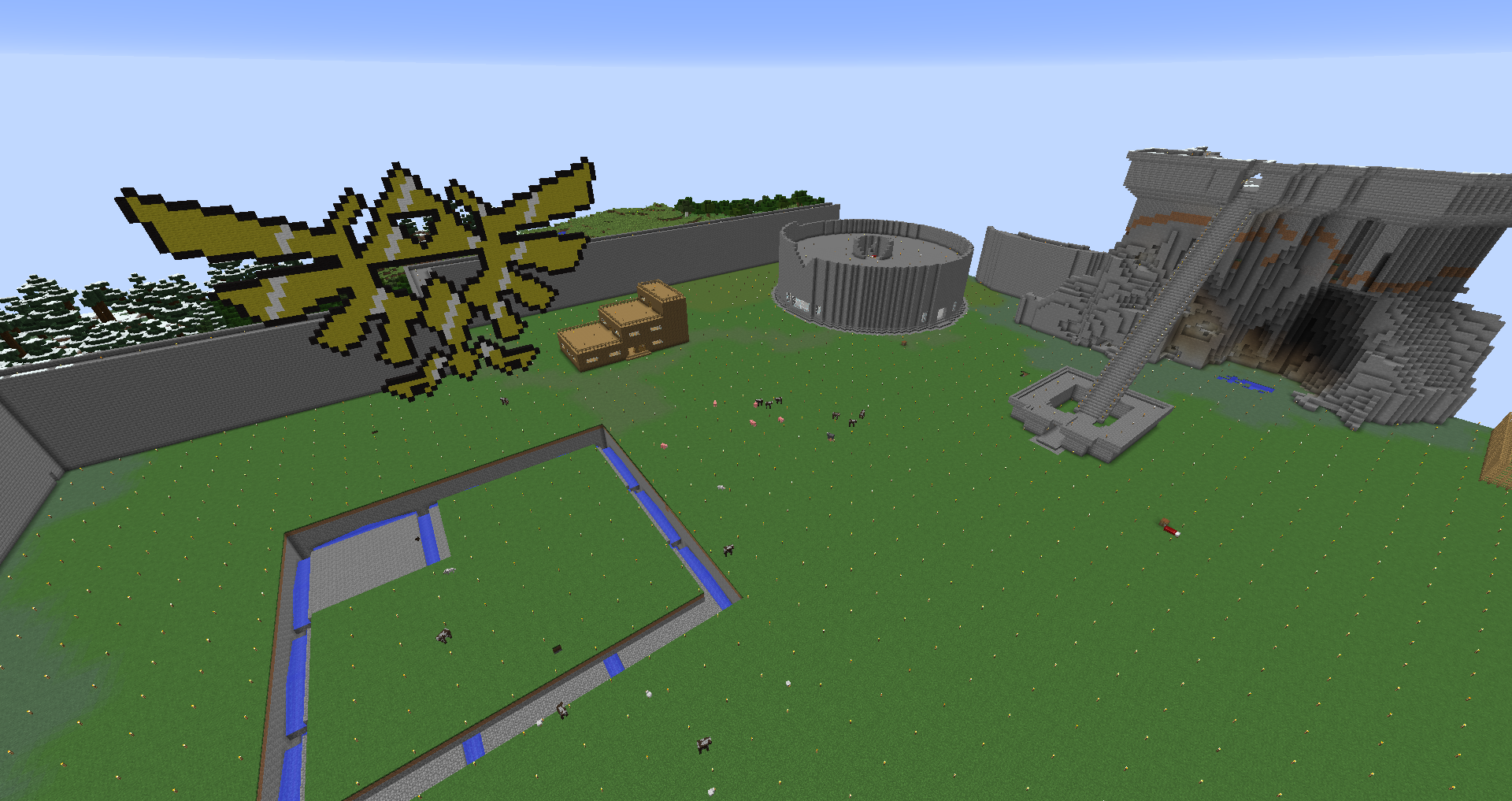 Avec le piège a mob géant apparent