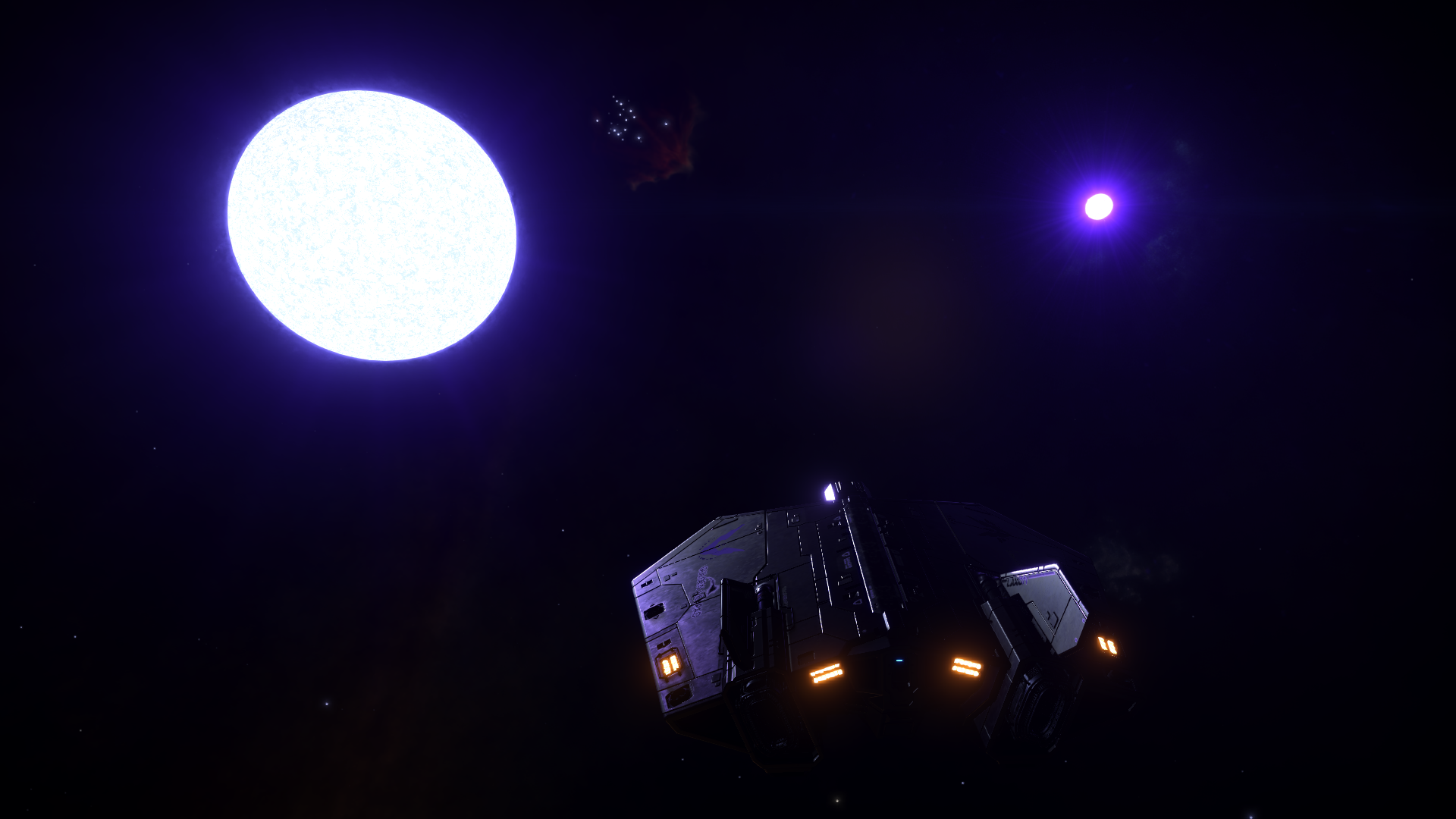 Au premier plan, c'est la seconde étoile du système.<br />Eta Carinae est dans le fond, je suis à 3100 ls!