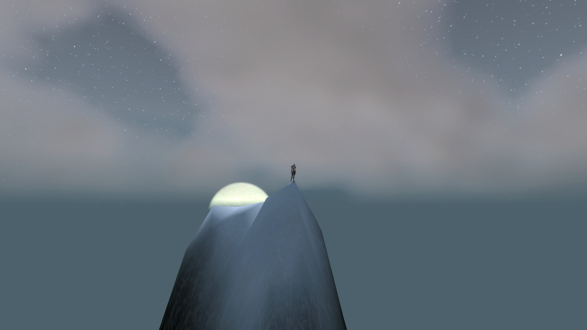 Après avoir repris des forces, je me suis dis qu'il fallait prendre de la hauteur pour trouver l'iceberg... Mais comme j'étais trop haut j'ai donc chercher