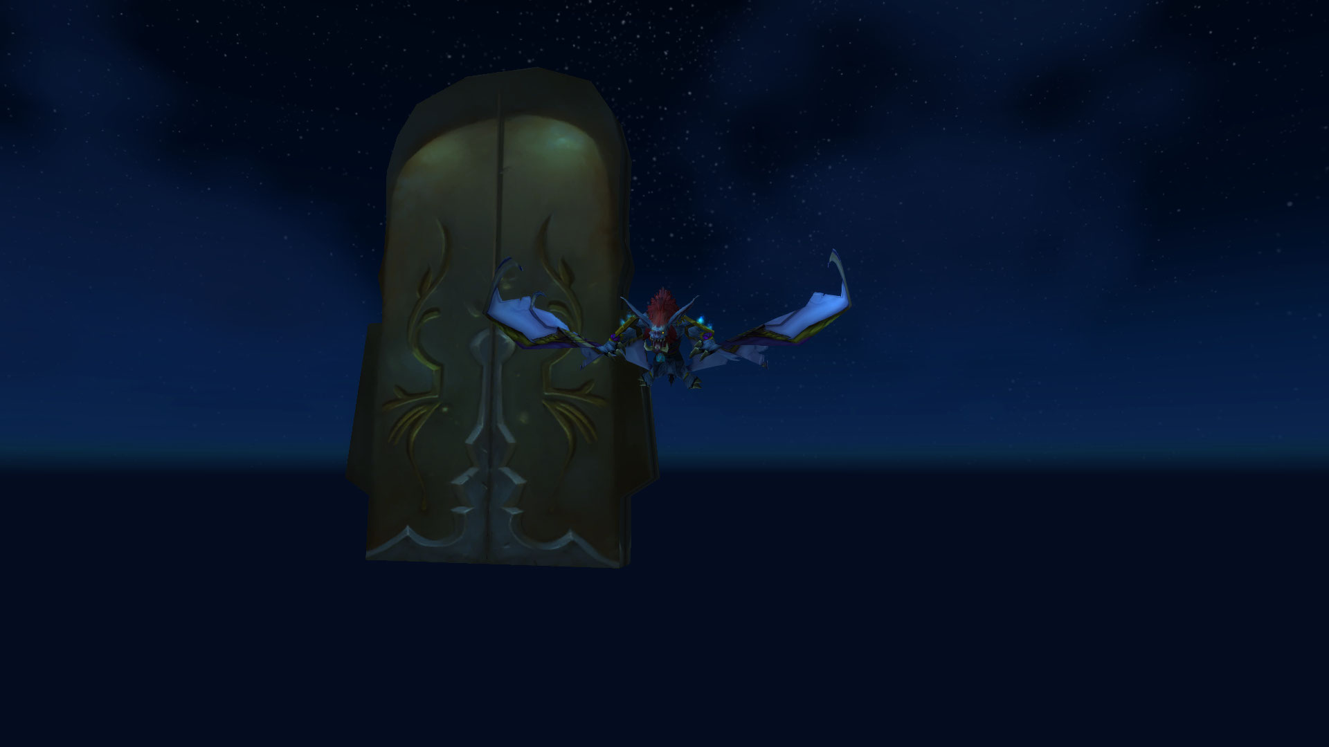 La porte du Fort Pourpre oubliée dans le ciel au dessus de Karazhan là où Dalaran était pendant un petit temps.