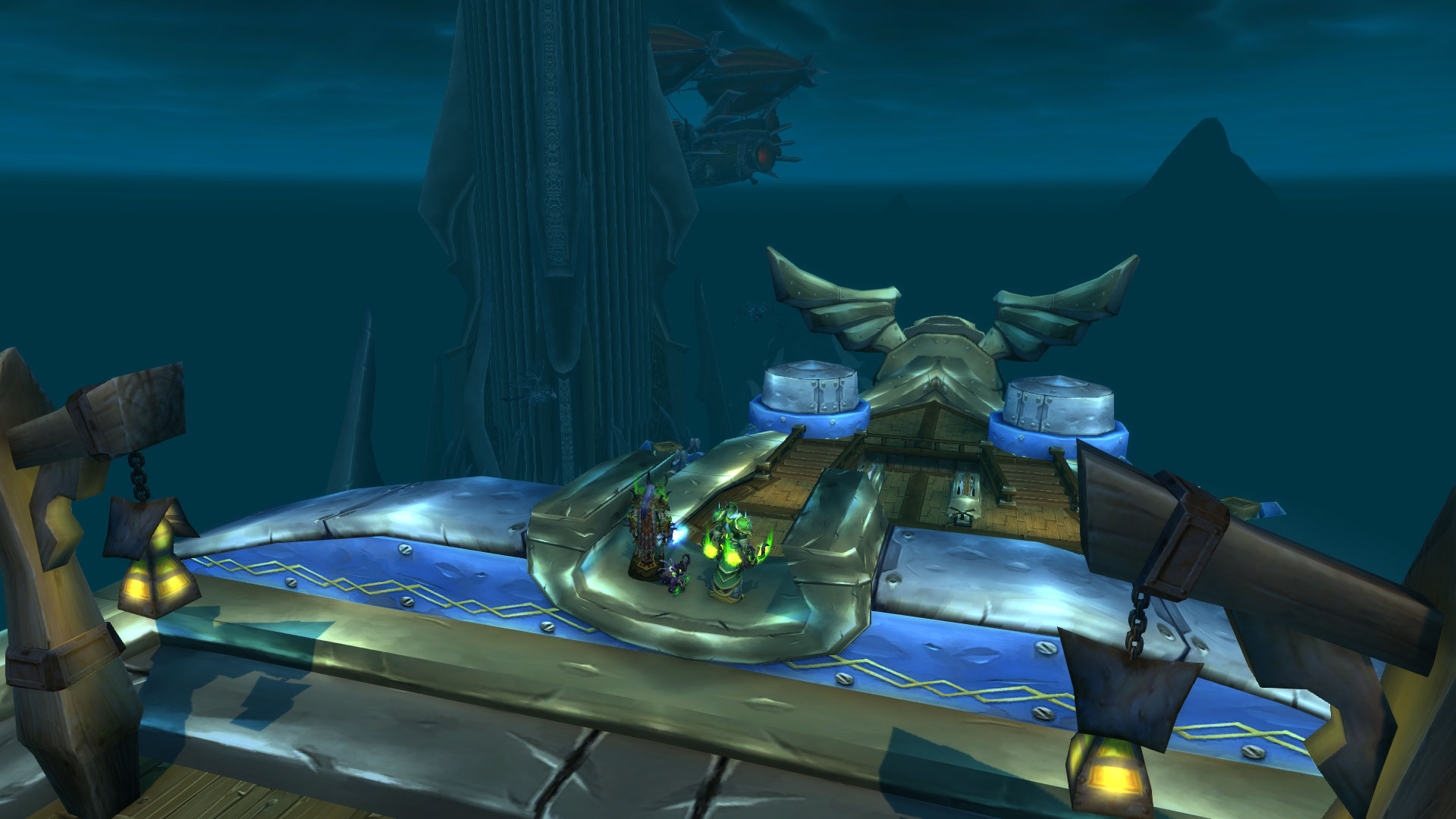 Sur la bateau ally, il est loin.