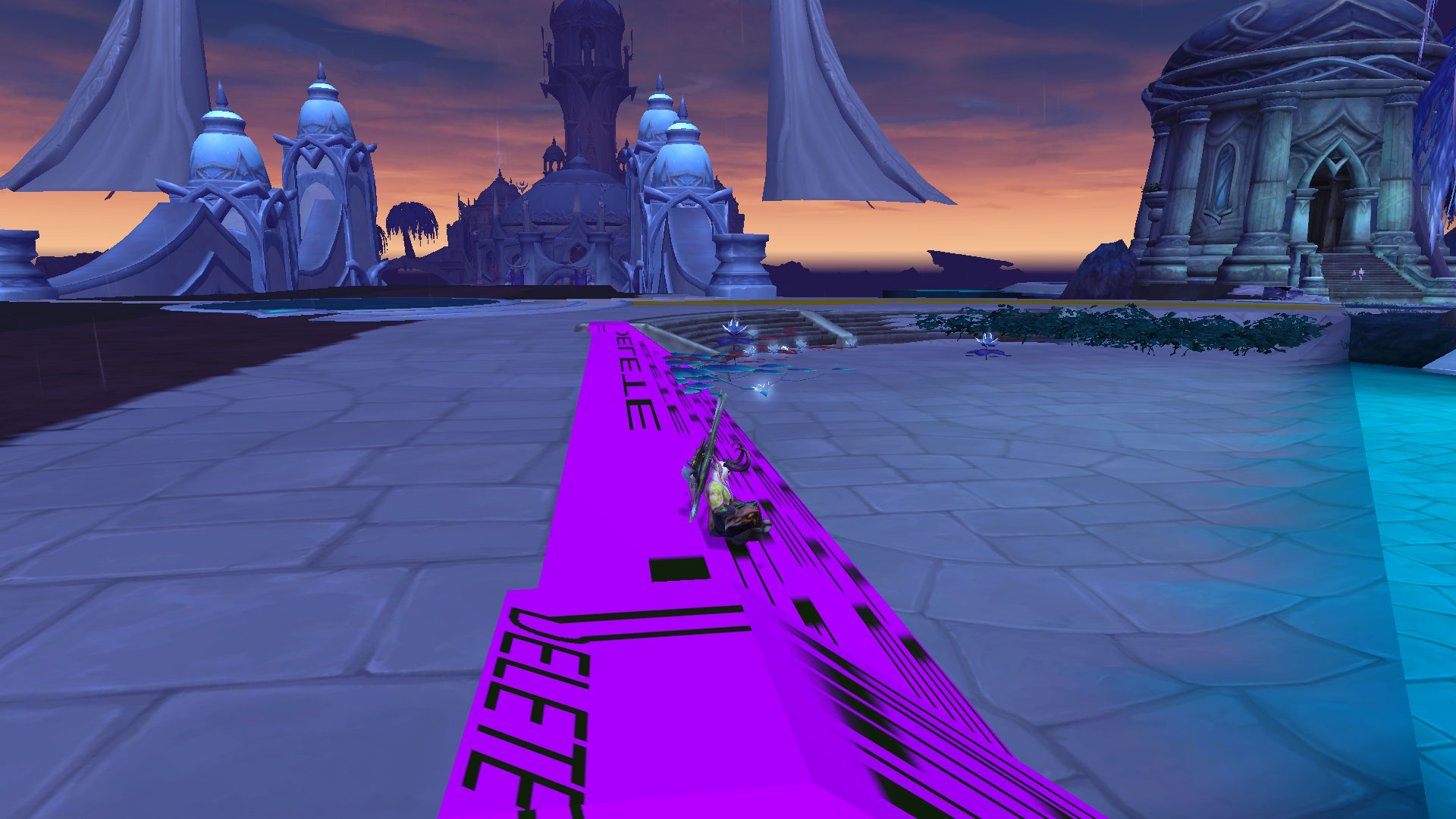 Petite pose sur des escalier avec la texture &quot;delete me&quot;.