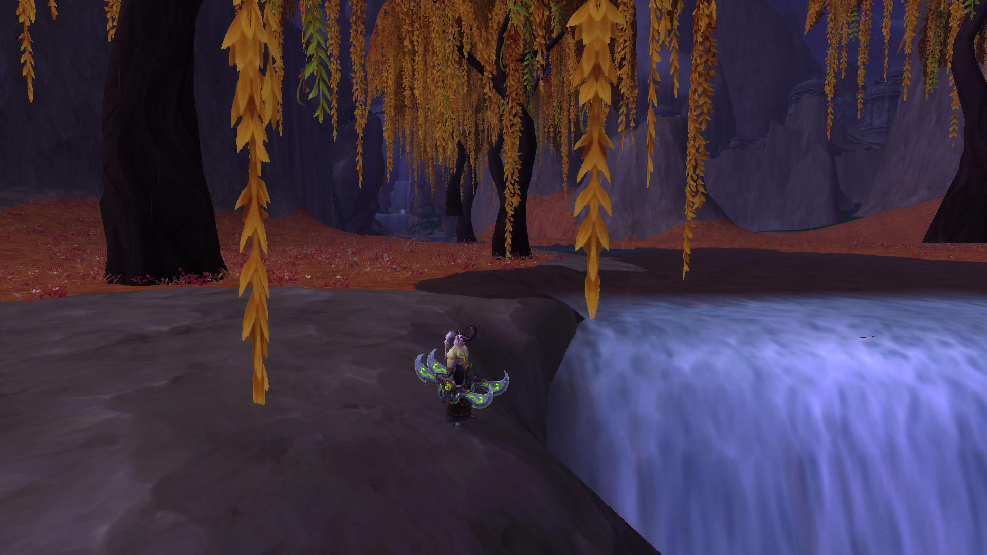 Sortie hors de la ville au bord d'une cascade d'une mi-rivière sans eau est re-cascade derrière.