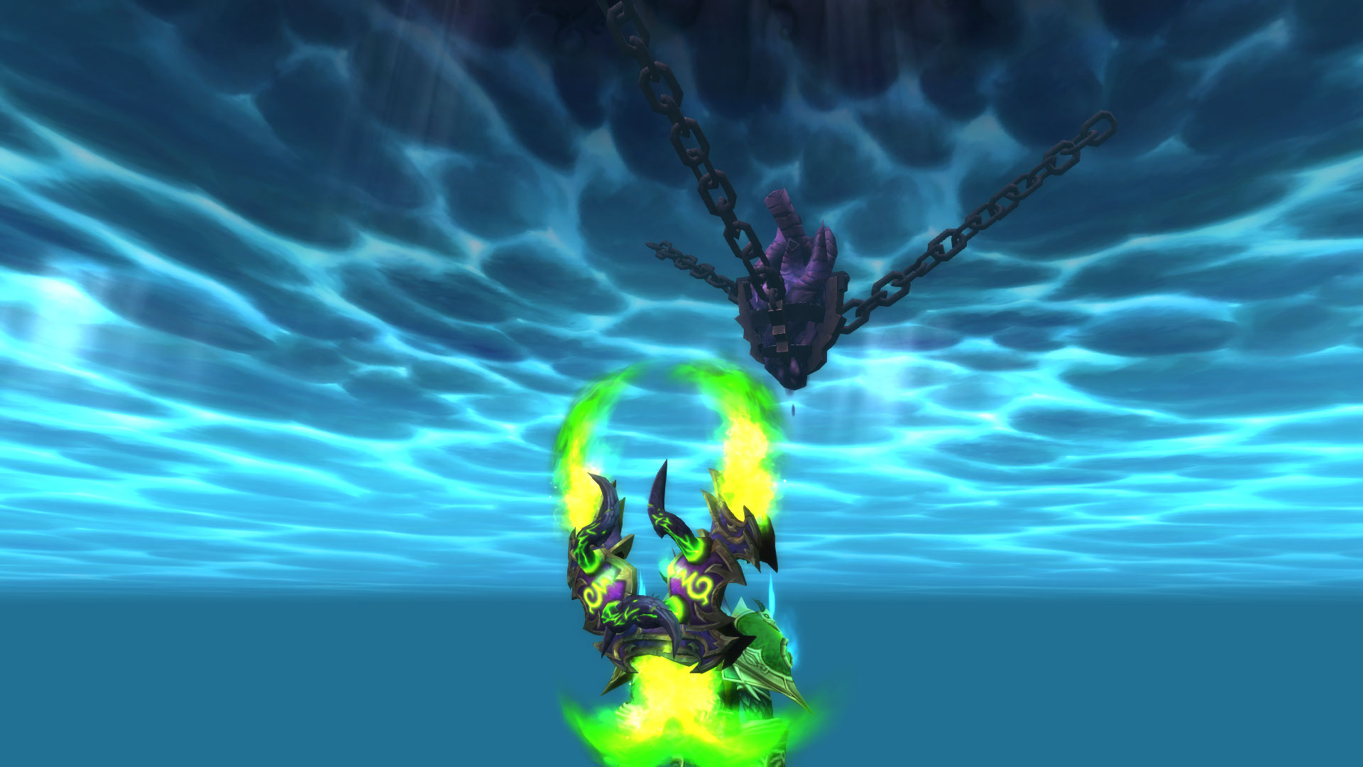 Un passage au Siège d'Orgrimmar, sur le temple de jade, une vue sur le cœur d'Yshaarj.