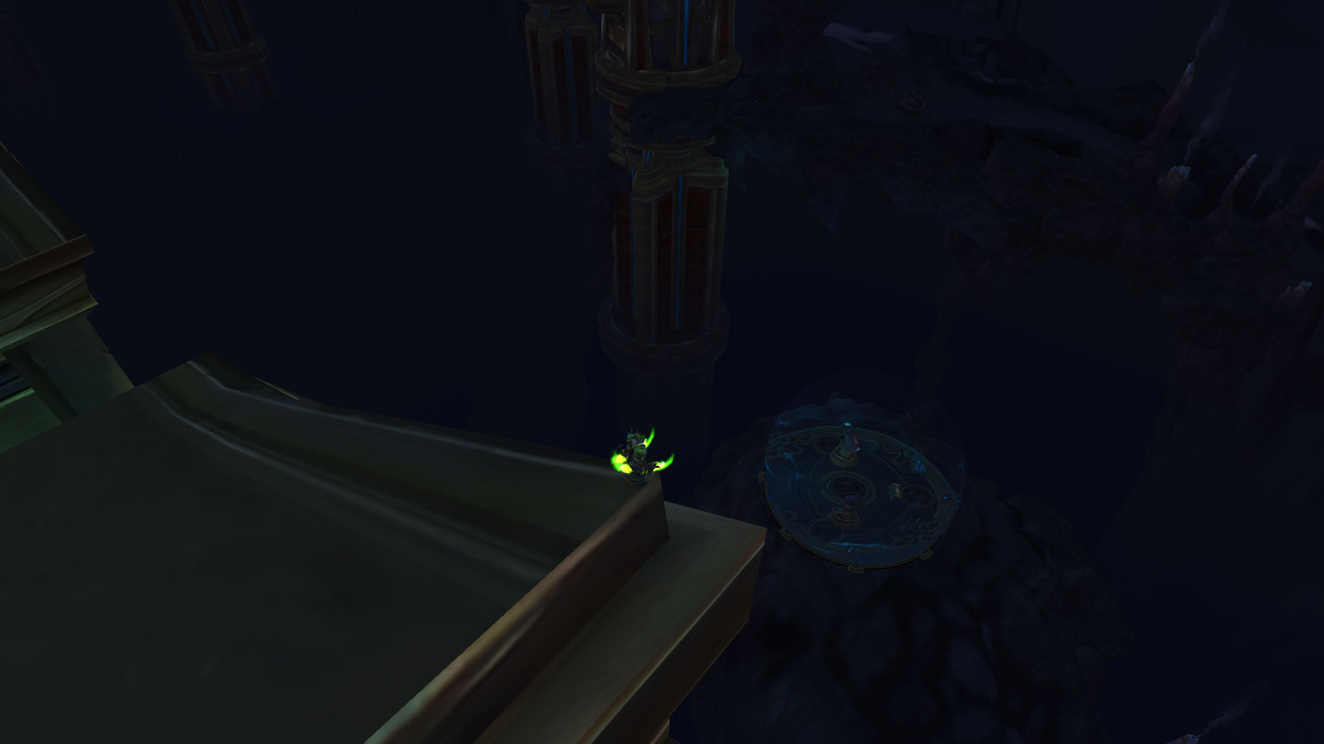 La bulle en bas est la salle du combat contre Azshara.