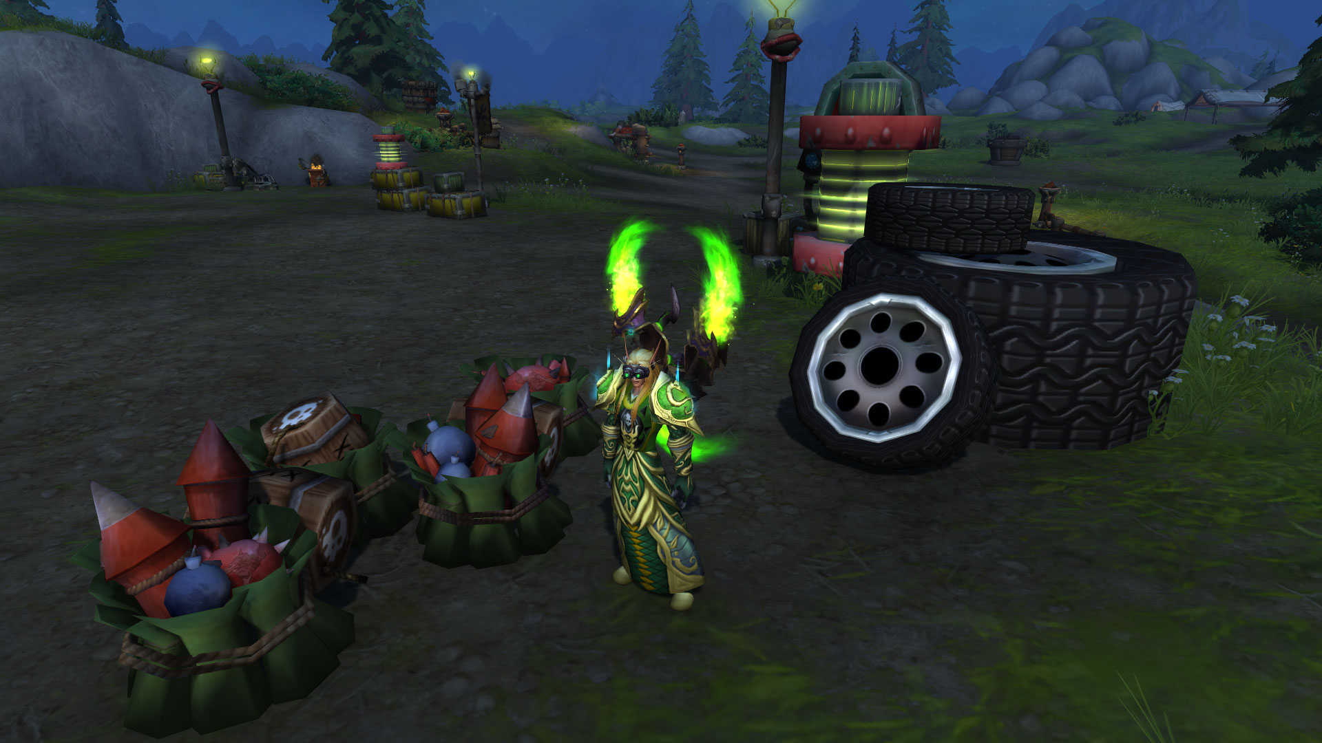 Une partie des structures normalement en place ne le sont plus ce qui rend tout de même un aspect particulier à ce qui est la base de la Horde.