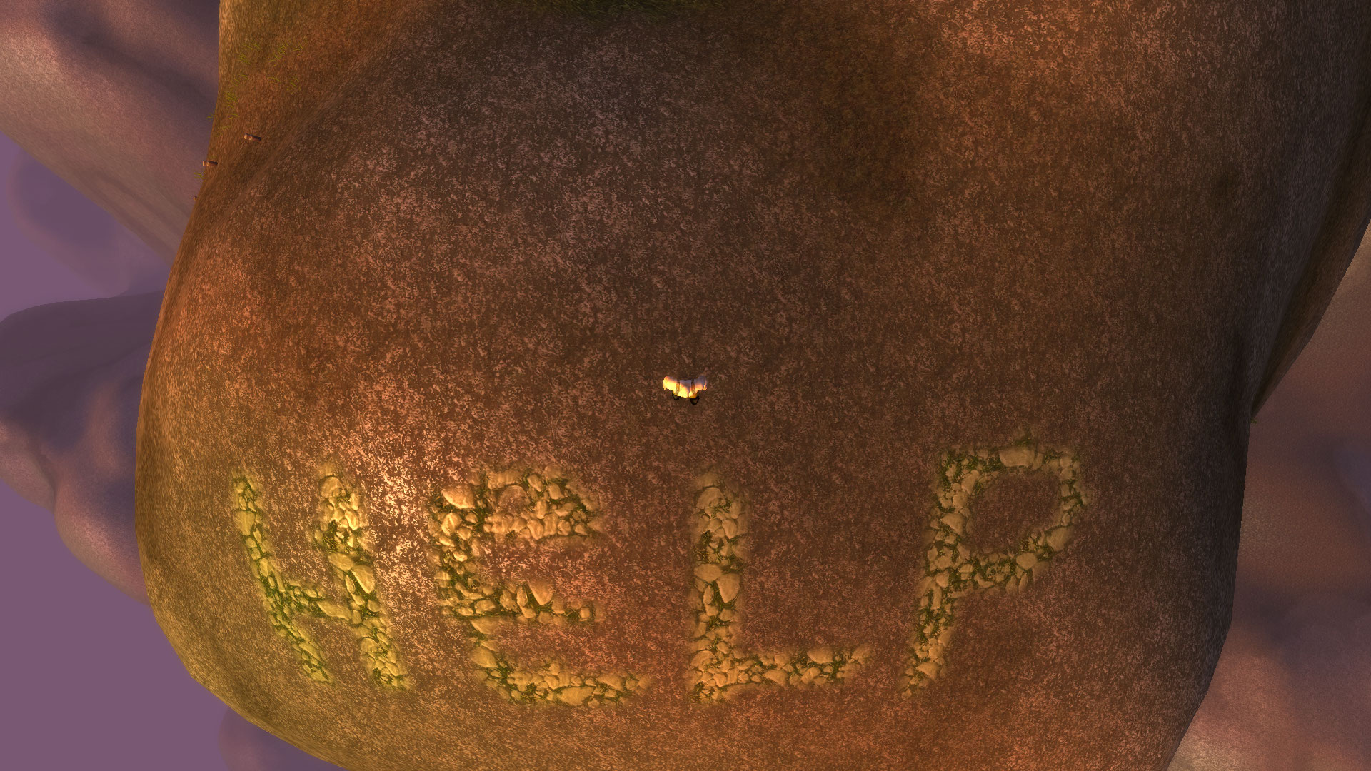 Une fois en haut : le HELP.