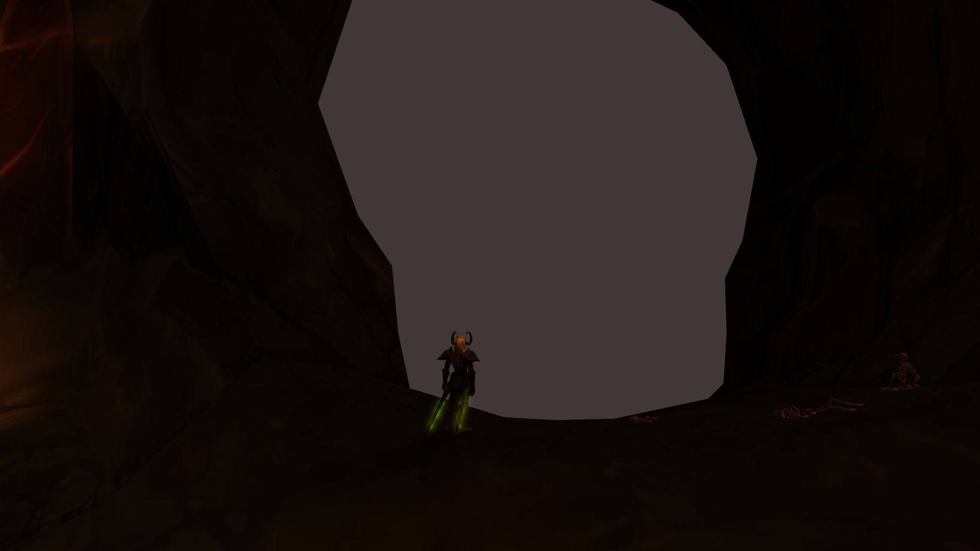 Tunnel menant dans le vide dans le repaire d'Onyxia. (non-instanciée)