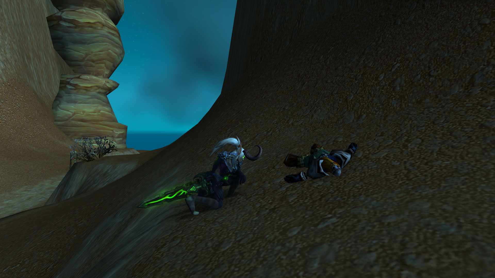 Corps d'un nain à proximité de l'ascenseur. Aurait t'il glisser ?