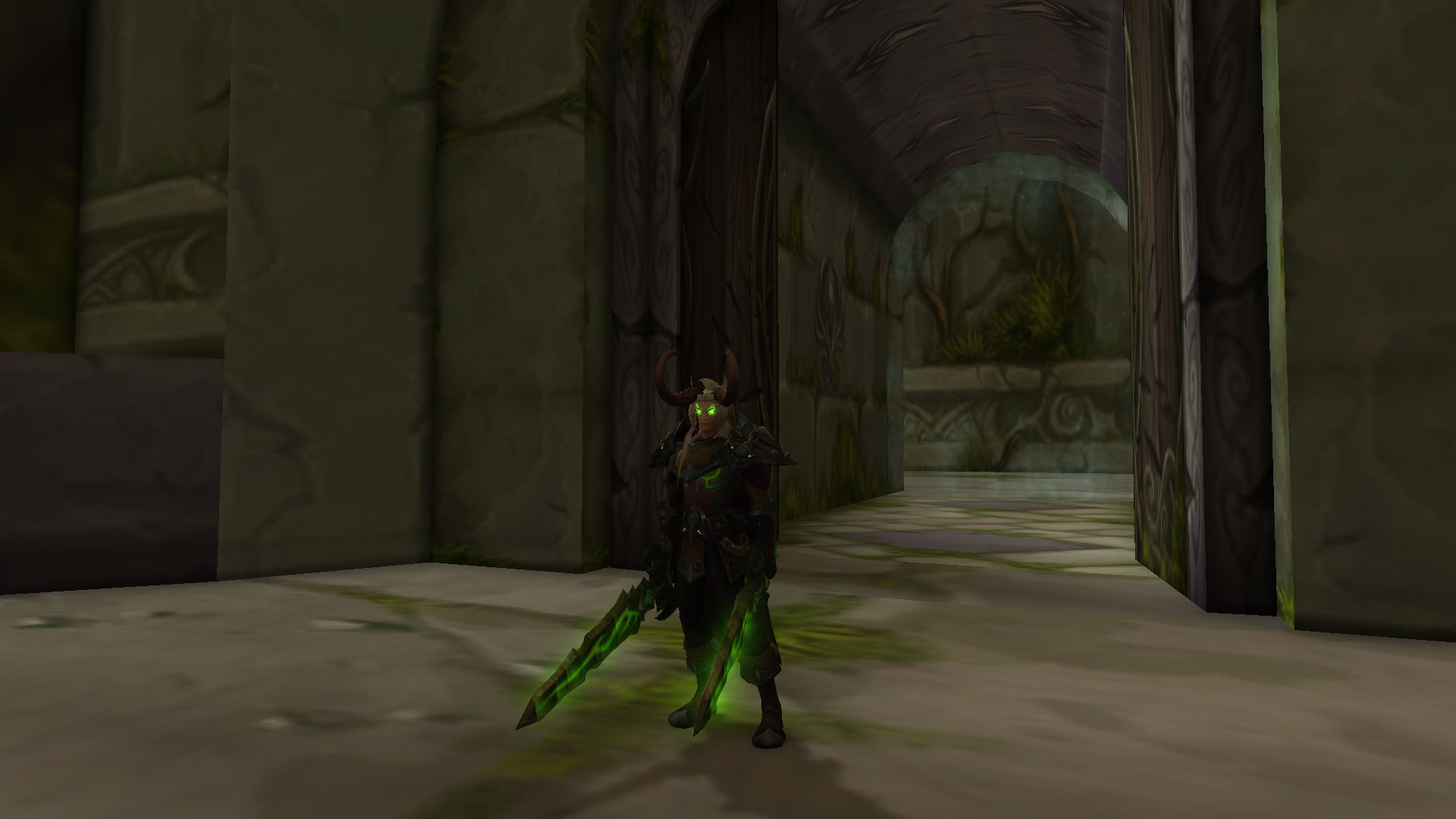 Derrière le portail de l'instance.