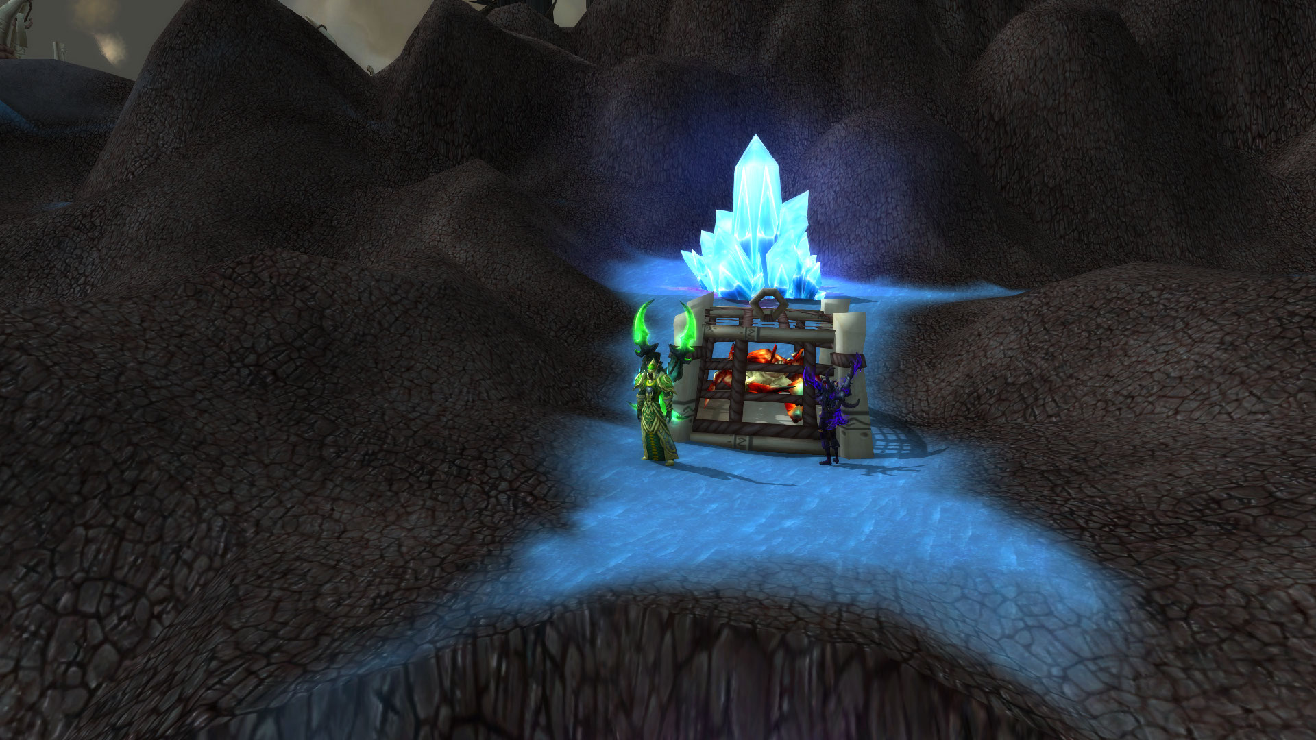 Normalement sous l'eau, ce crabe reste seul dans le donjon.