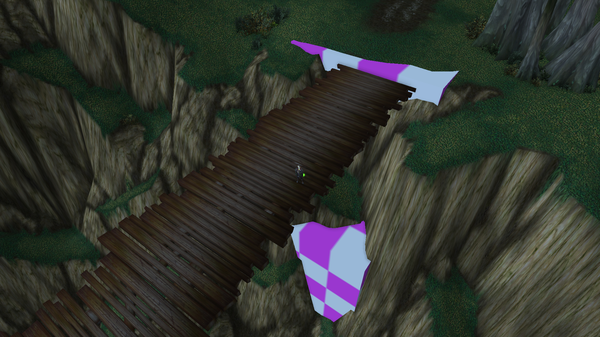 Cube rose sous un pont à coter de la copie d'Utagarde