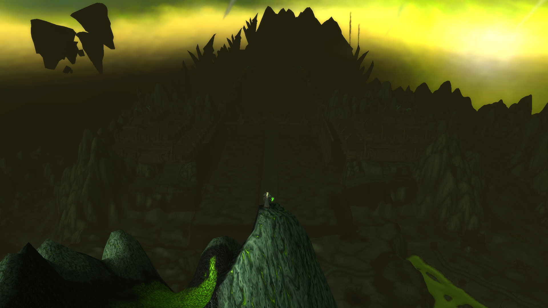 Temple Noir vue du sommet de la Main de Guldan.