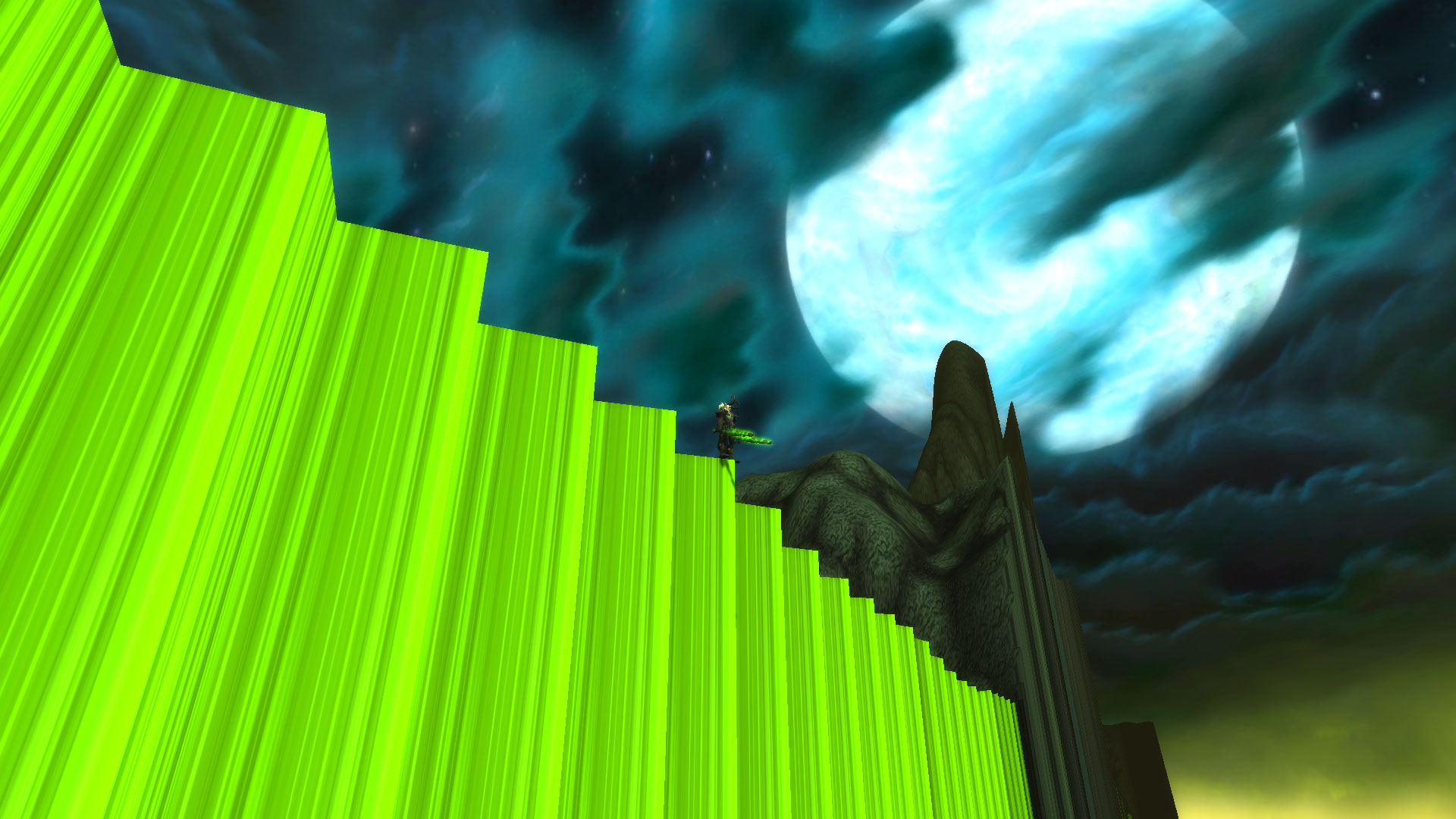 Texture verte tombante.