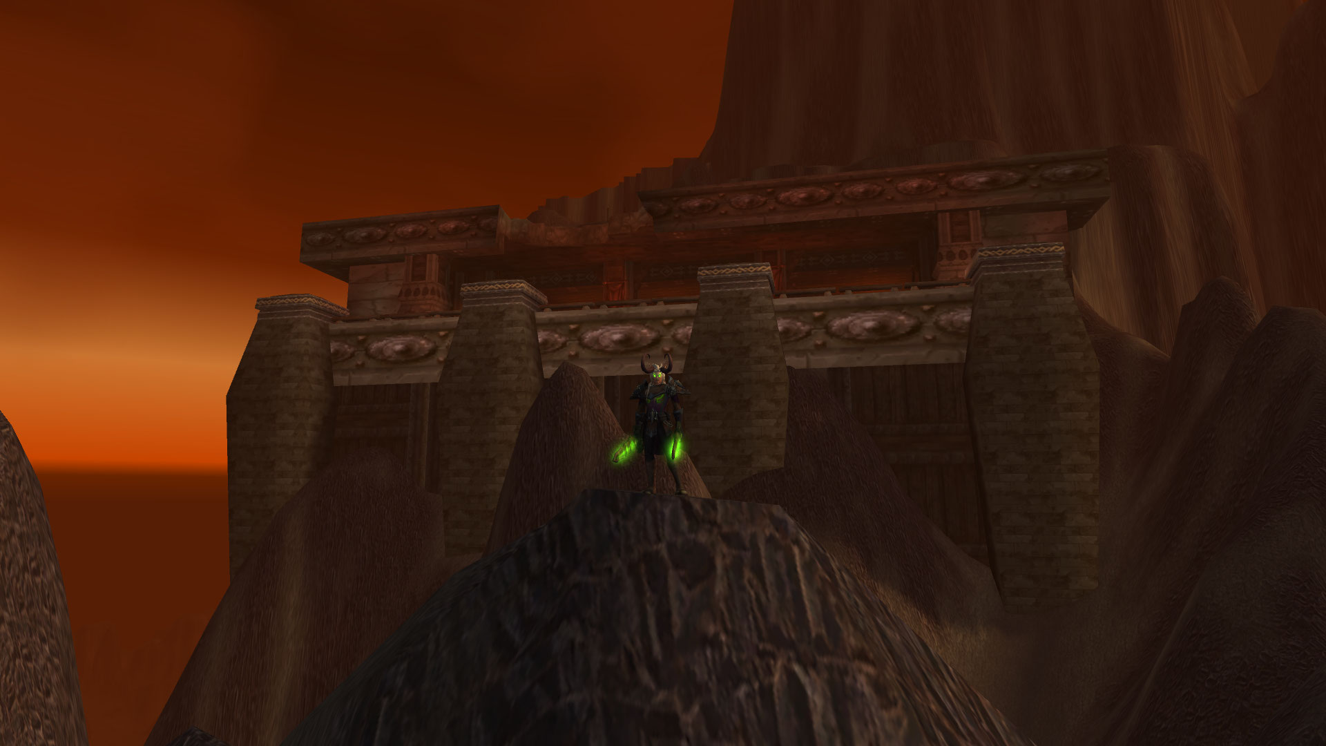 En dehors du balcon du repaire.