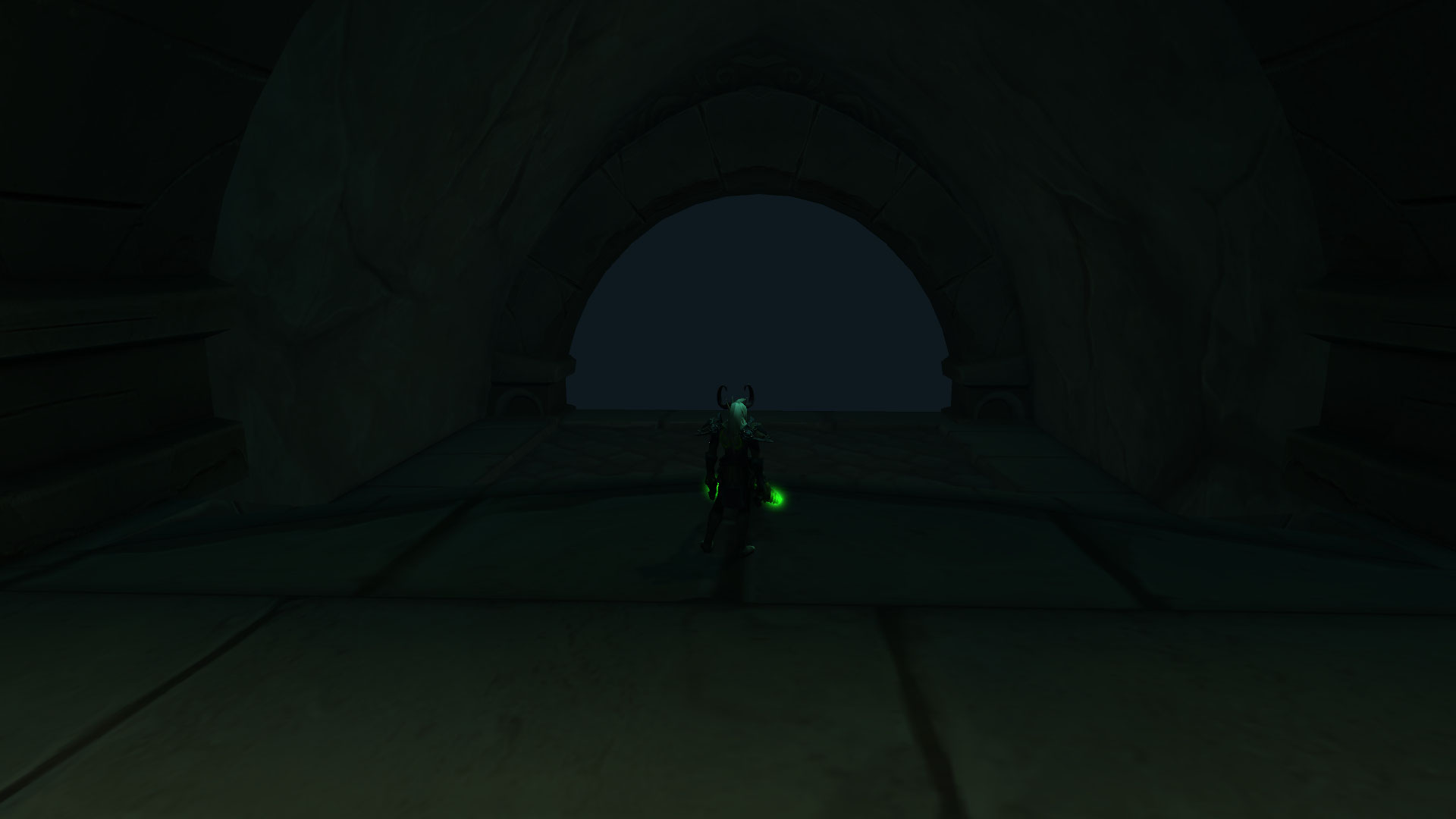 Tunnel menant dans le vide. (derrière le  portail)