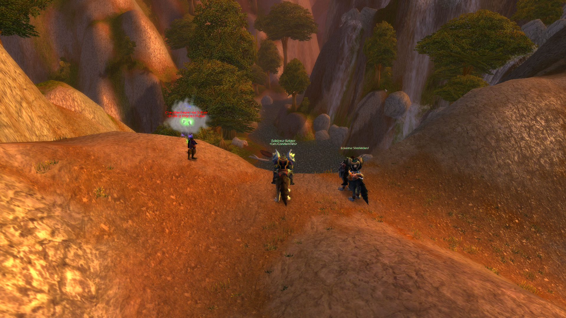 Les chutes d'Elwynn où j'avais pour une fois de la compagnie